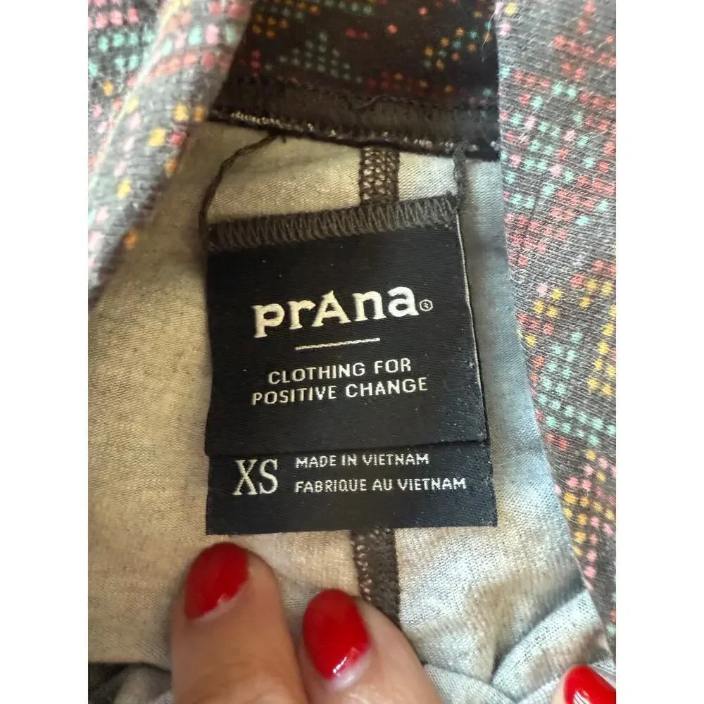 Prana Women's Dark Iron Mosaic Bohemia Hill Leggings Size XS